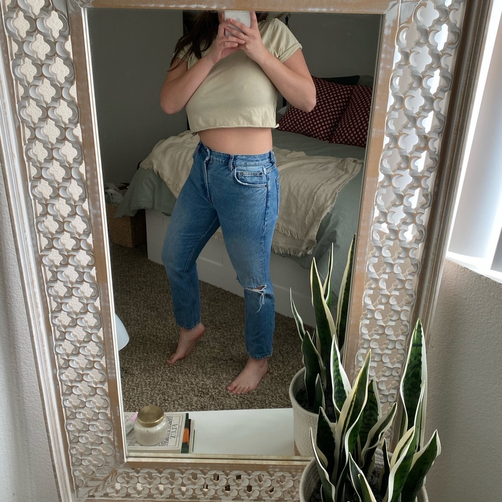 Reformation- Julia crop high cigarette Jean